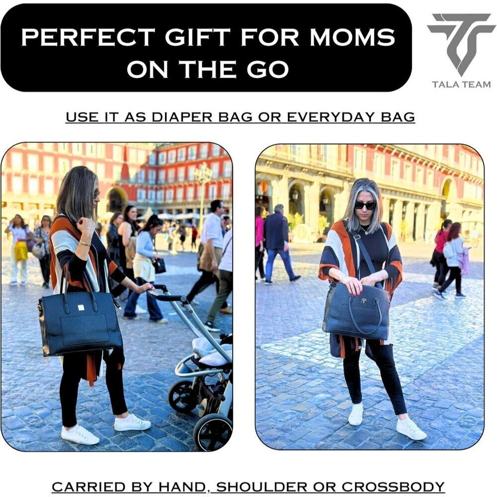 Tala Team Tote Bag Black Womens Insulated Lunch Compartment Handbag - Picture 6 of 7